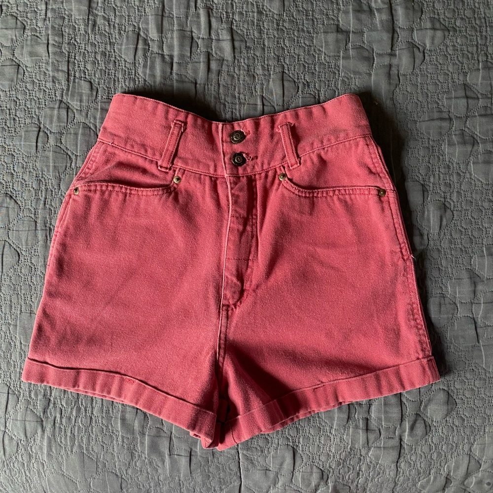 Exp jeans vintage high waisted red shorts
